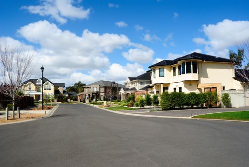 Modern Houses In A Suburban Neighborhood Eastbrook Homes